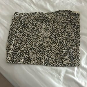 Leopard print tube top